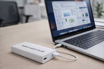 Powerbank für Längeres Arbeiten ohne Datenverlust in MV (Bildquelle: KI chat GPT)
